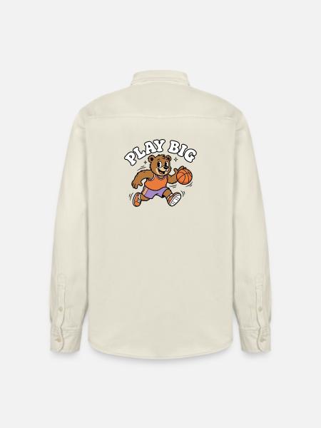 Play Big Bär Basketball - Relaxed Fit Unisex Organic Hemd von Stanley/Stella - Natur