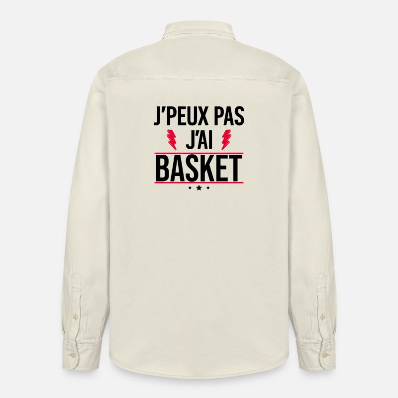 Non posso, ho basket, umorismo, basket. - Camicia unisex vestibilità rilassata bio di Stanley/Stella - ecru morbido
