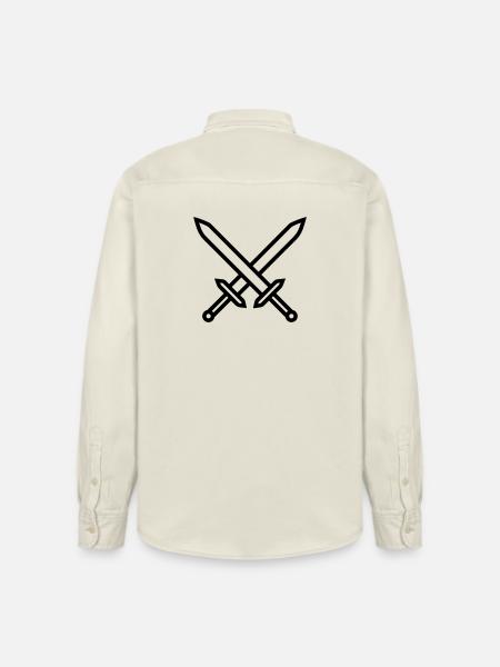 Crossed Swords Medieval Combat - Relaxed Fit Unisex Organic Shirt by Stanley/Stella - soft Ecru
