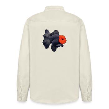 Grade Black Oranda with Red Head HQ Goldfish - Relaxed Fit Unisex Organic Hemd von Stanley/Stella - Natur - Hinten - AI Model Male 178 light (178cm)