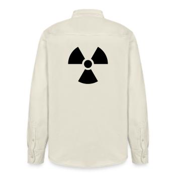 Atom Nuklear - Relaxed Fit Unisex Organic Hemd von Stanley/Stella - Natur - Hinten - AI Model Male 178 light (178cm)