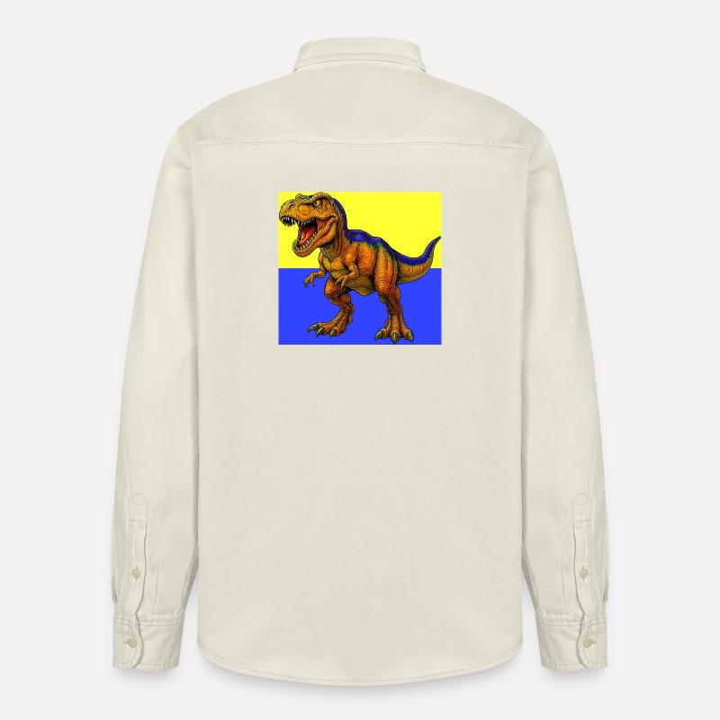 dinosaure - Chemise unisexe coupe décontractée bio Stanley/Stella - écru doux
