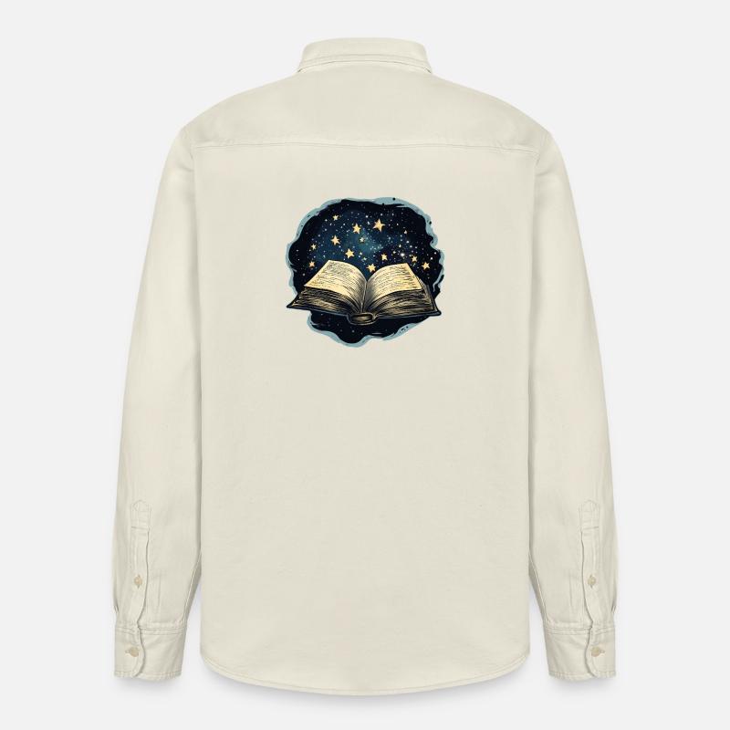 Buch mit Sternen - Relaxed Fit Unisex Organic Hemd von Stanley/Stella - Natur