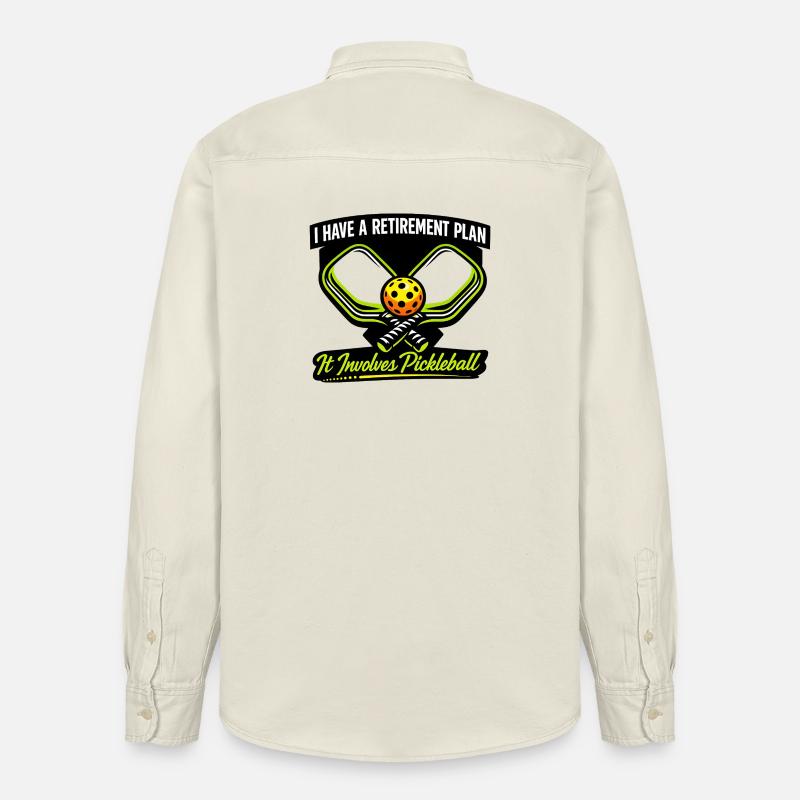 Plan de retraite : Pickleball - Chemise unisexe coupe décontractée bio Stanley/Stella - écru doux