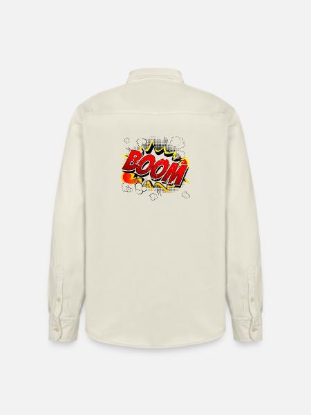 Boom Comic Graphic - Relaxed Fit Unisex Organic Shirt by Stanley/Stella - soft Ecru