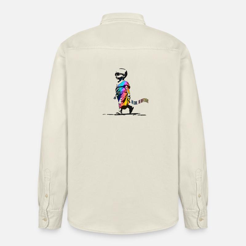 Be Cool Be Different - Relaxed Fit Unisex Organic Hemd von Stanley/Stella - Natur