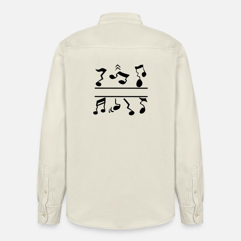 Fausses notes - Chemise unisexe coupe décontractée bio Stanley/Stella - écru doux