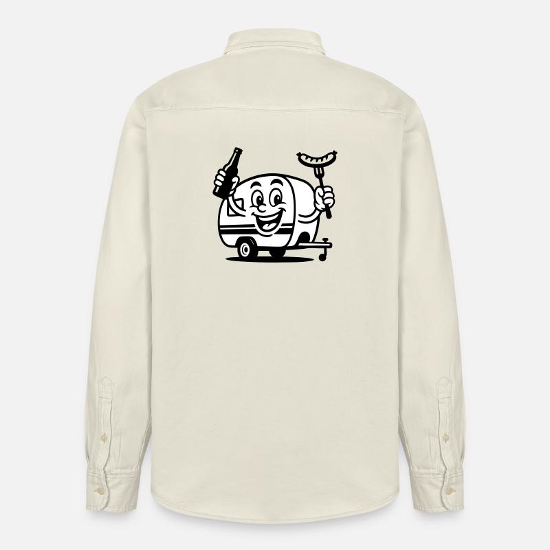 Its Camping Time - Relaxed Fit Unisex Organic Hemd von Stanley/Stella - Natur
