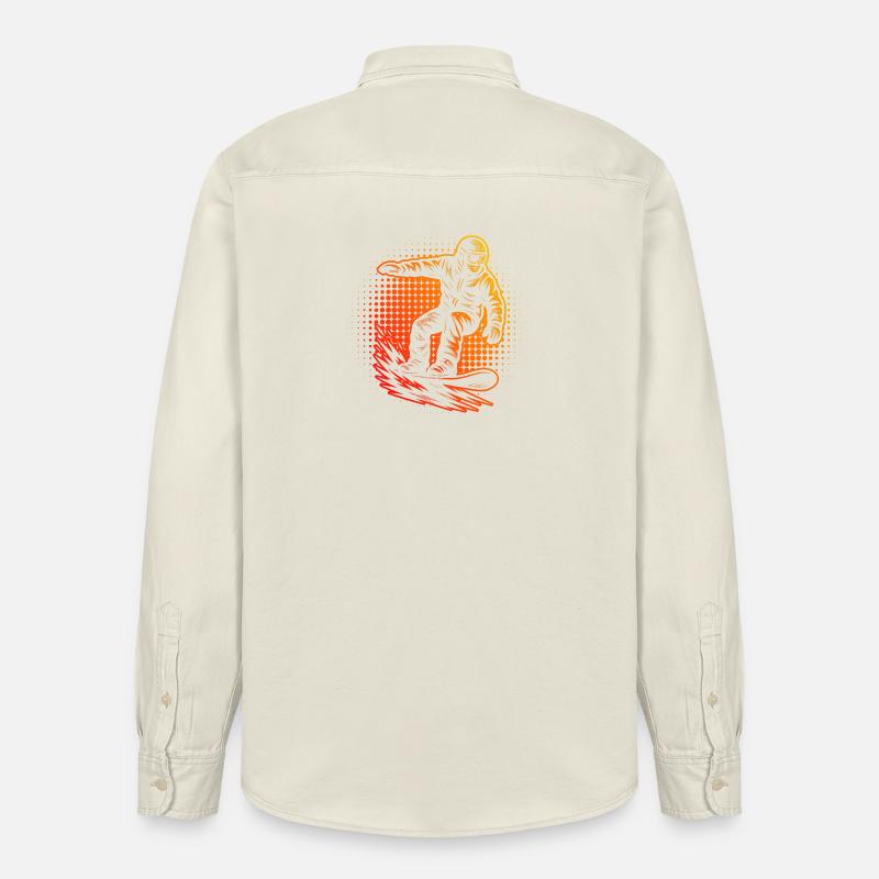 Déclaration directe sur le snowboard - Chemise unisexe coupe décontractée bio Stanley/Stella - écru doux