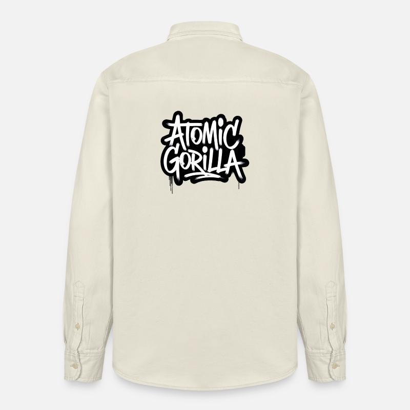 Atomic Gorilla - Relaxed Fit Unisex Organic Shirt by Stanley/Stella - soft Ecru