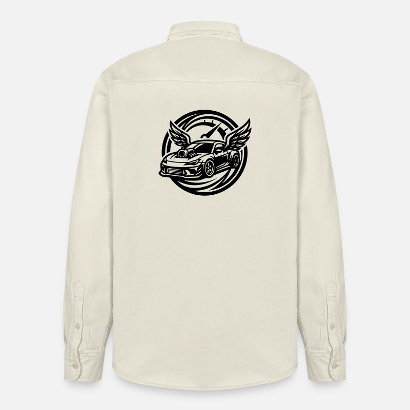 Auto Tuning Tacho - Relaxed Fit Unisex Organic Hemd von Stanley/Stella - Natur