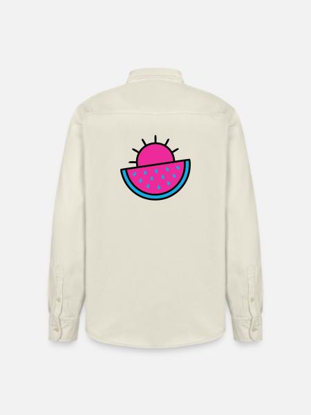 Watermelon Sun 90s Pop Art - Relaxed Fit Unisex Organic Shirt by Stanley/Stella - soft Ecru