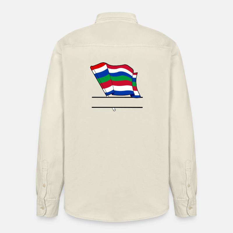 Schier Drapeau – Conception d’île sur mesure - Chemise unisexe coupe décontractée bio Stanley/Stella - écru doux