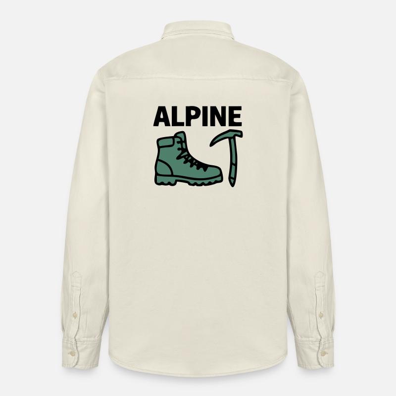 Wanderschuh Eispickel Alpine Bergsteigen Klettern - Relaxed Fit Unisex Organic Hemd von Stanley/Stella - Natur