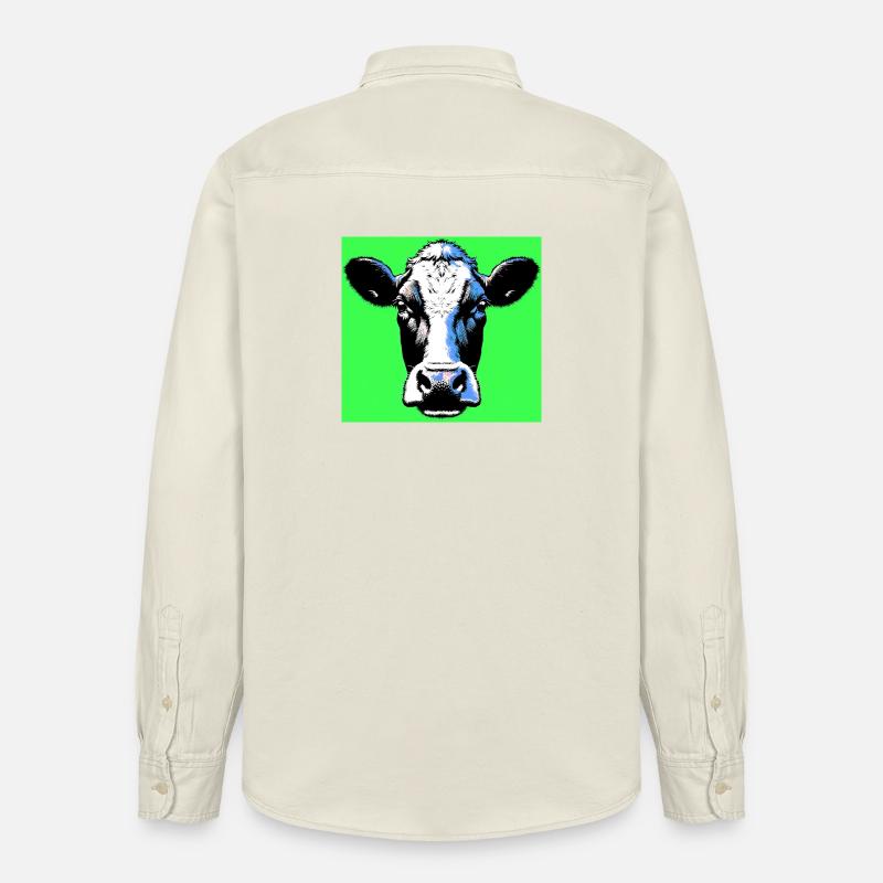 vache - Chemise unisexe coupe décontractée bio Stanley/Stella - écru doux