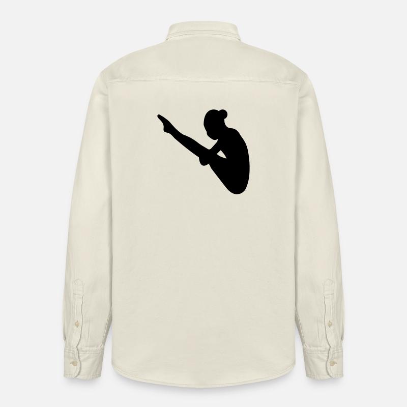 Turmspringen - Relaxed Fit Unisex Organic Hemd von Stanley/Stella - Natur