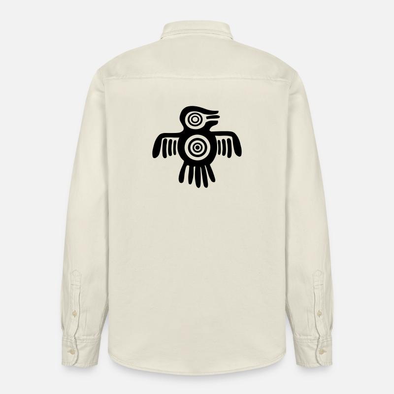 Aztec Vogel - Relaxed Fit Unisex Organic Hemd von Stanley/Stella - Natur