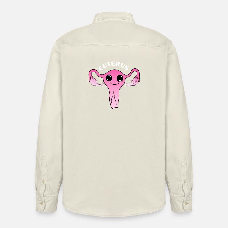 Utérus mignon mignon - Chemise unisexe coupe décontractée bio Stanley/Stella - écru doux