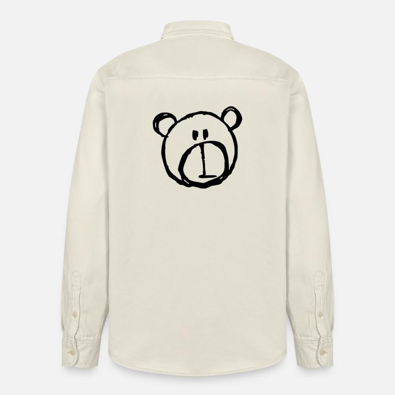 Simple Teddy Bear Dessin Team Teddi - Chemise unisexe coupe décontractée bio Stanley/Stella - écru doux