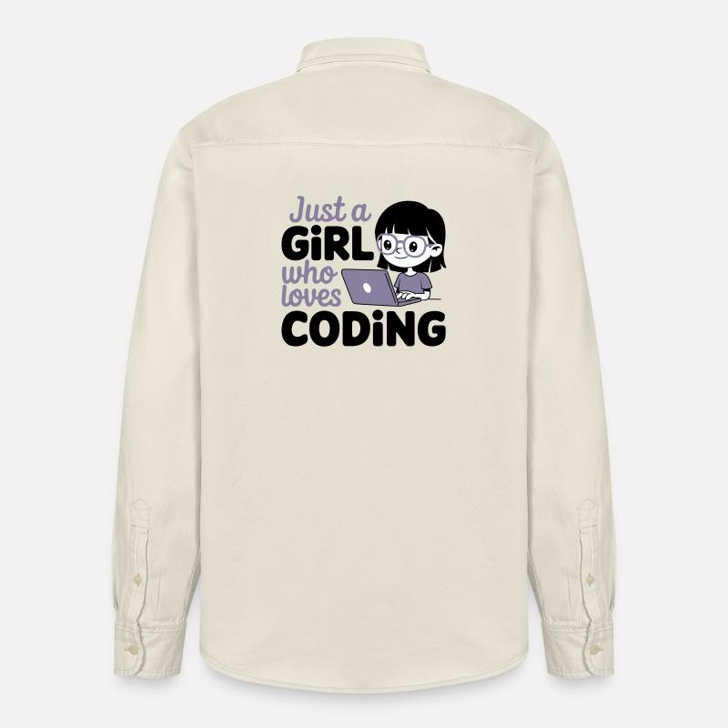 Nur ein Mädchen, das das Programmieren liebt - Relaxed Fit Unisex Organic Hemd von Stanley/Stella - Natur