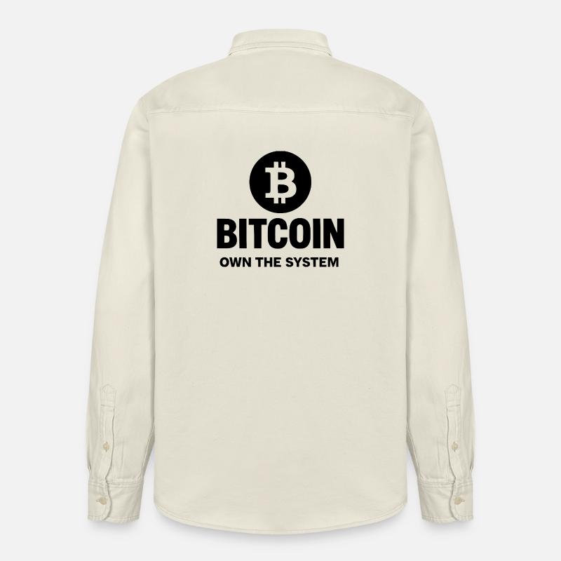 Bitcoin - Posséder le système - Chemise unisexe coupe décontractée bio Stanley/Stella - écru doux