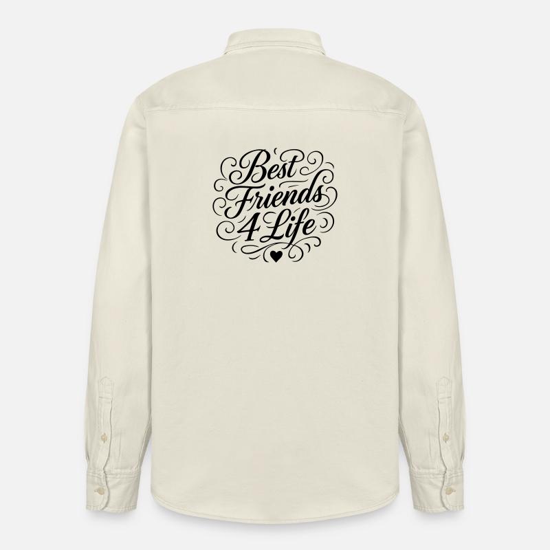 Meilleurs amis pour la vie - Chemise unisexe coupe décontractée bio Stanley/Stella - écru doux