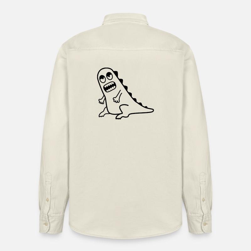 Dino Grrr – T-Rex, Nerd & Comic Style - Relaxed Fit Unisex Organic Hemd von Stanley/Stella - Natur