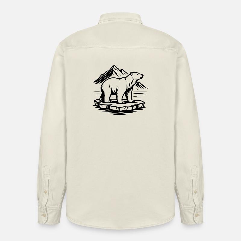 Eisbär - Relaxed Fit Unisex Organic Hemd von Stanley/Stella - Natur