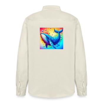 Wal - Relaxed Fit Unisex Organic Hemd von Stanley/Stella - Natur - Hinten - AI Model Male 178 light (178cm)