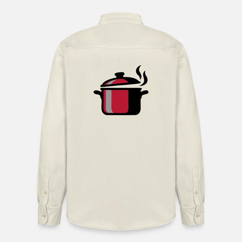 Cuisinière Cuisinière Logo du restaurant - Chemise unisexe coupe décontractée bio Stanley/Stella - écru doux