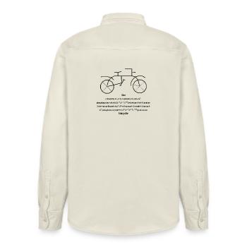 Fahrrad - bicycle - Relaxed Fit Unisex Organic Hemd von Stanley/Stella - Natur - Hinten - AI Model Male 178 light (178cm)