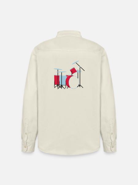 coloured_drums - Relaxed Fit Unisex Organic Hemd von Stanley/Stella - Natur