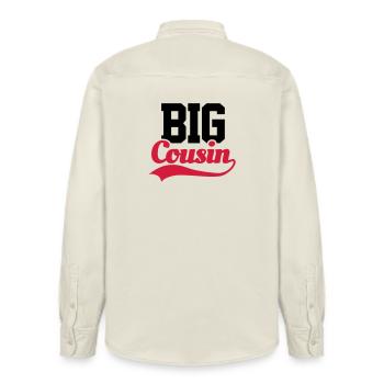 Big Cousin - Relaxed Fit Unisex Organic Hemd von Stanley/Stella - Natur - Hinten - AI Model Male 178 light (178cm)