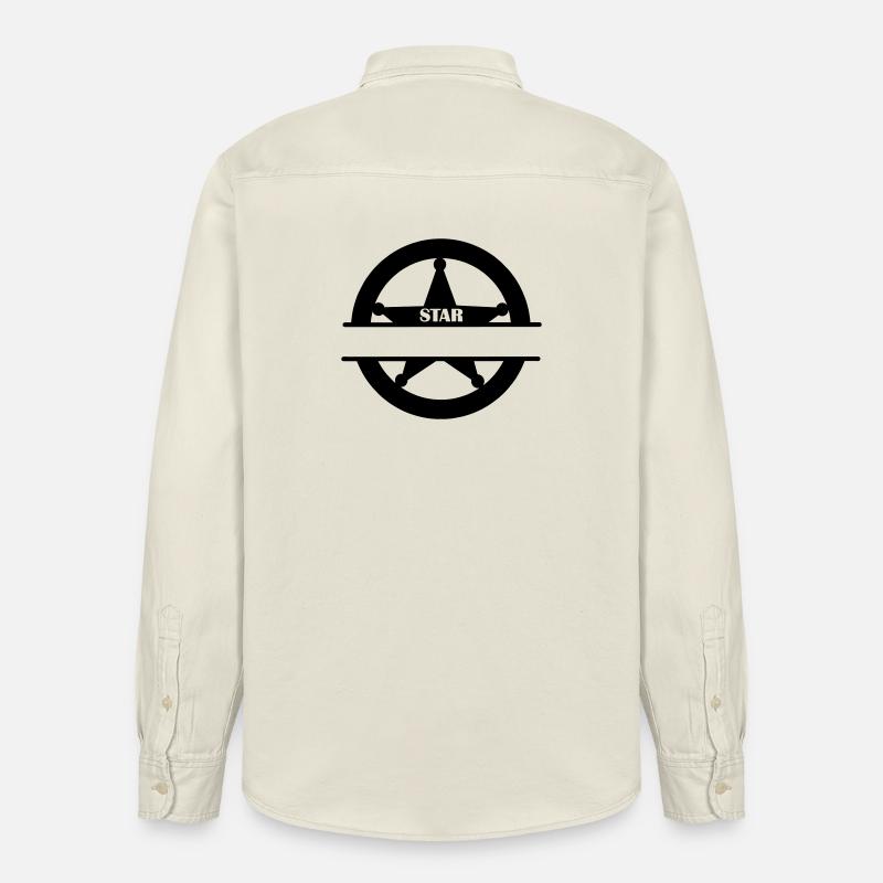Marschallstern im Kreismonogramm - Relaxed Fit Unisex Organic Hemd von Stanley/Stella - Natur