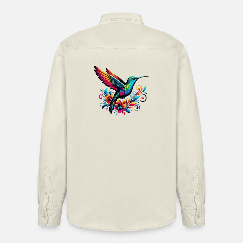 Kolibri - Relaxed Fit Unisex Organic Hemd von Stanley/Stella - Natur