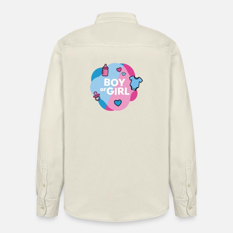 Geschlecht enthüllen Junge oder Mädchen - Relaxed Fit Unisex Organic Hemd von Stanley/Stella - Natur