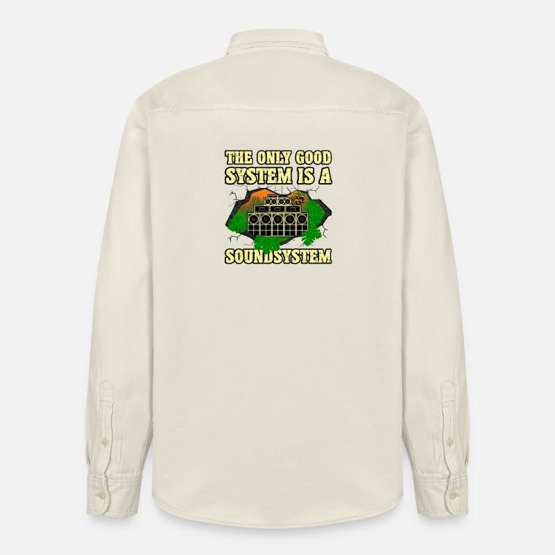 Système de son Dub - Chemise unisexe coupe décontractée bio Stanley/Stella - écru doux