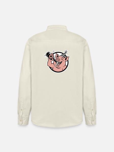 Cochon avec bouteille de célébration - Chemise unisexe coupe décontractée bio Stanley/Stella - écru doux