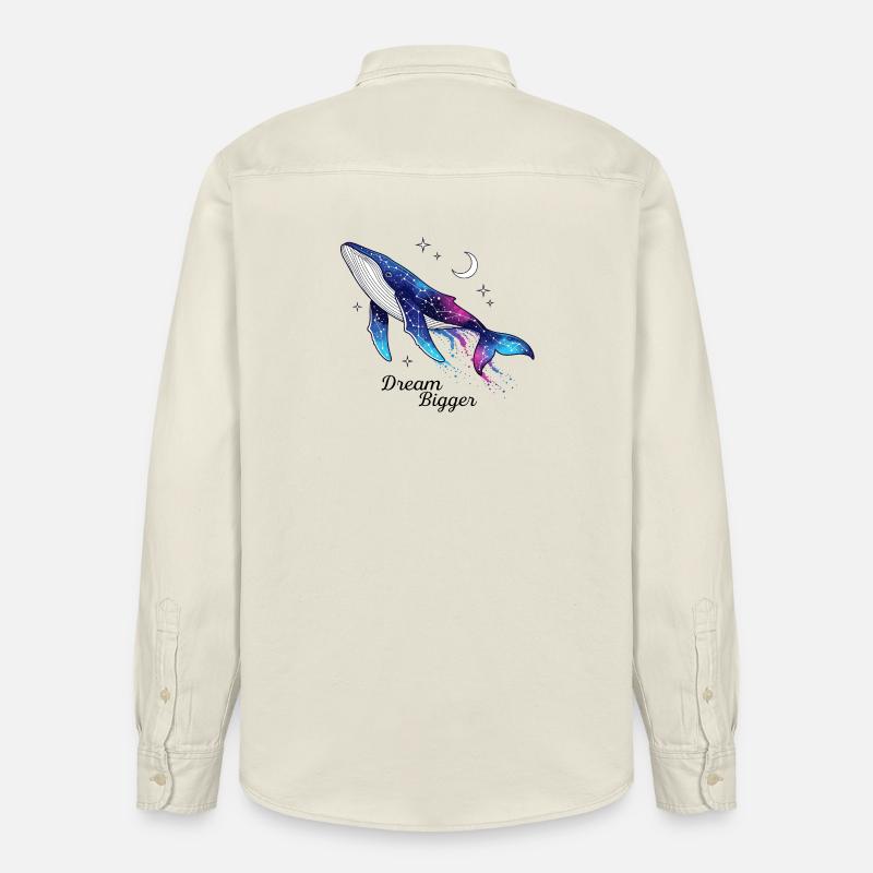 Dream Bigger Wal - Relaxed Fit Unisex Organic Hemd von Stanley/Stella - Natur
