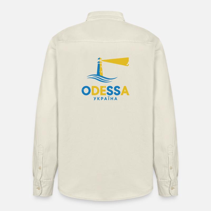 Phare d’Odessa Scène de Nuit Tee - Chemise unisexe coupe décontractée bio Stanley/Stella - écru doux