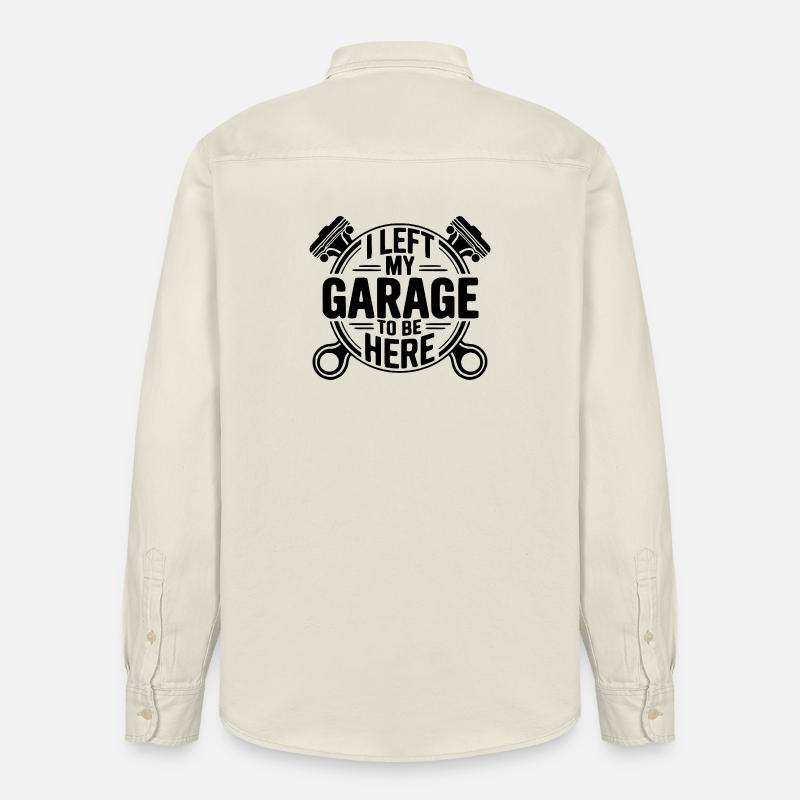 Devis mécanicien j’ai quitté mon garage - Chemise unisexe coupe décontractée bio Stanley/Stella - écru doux