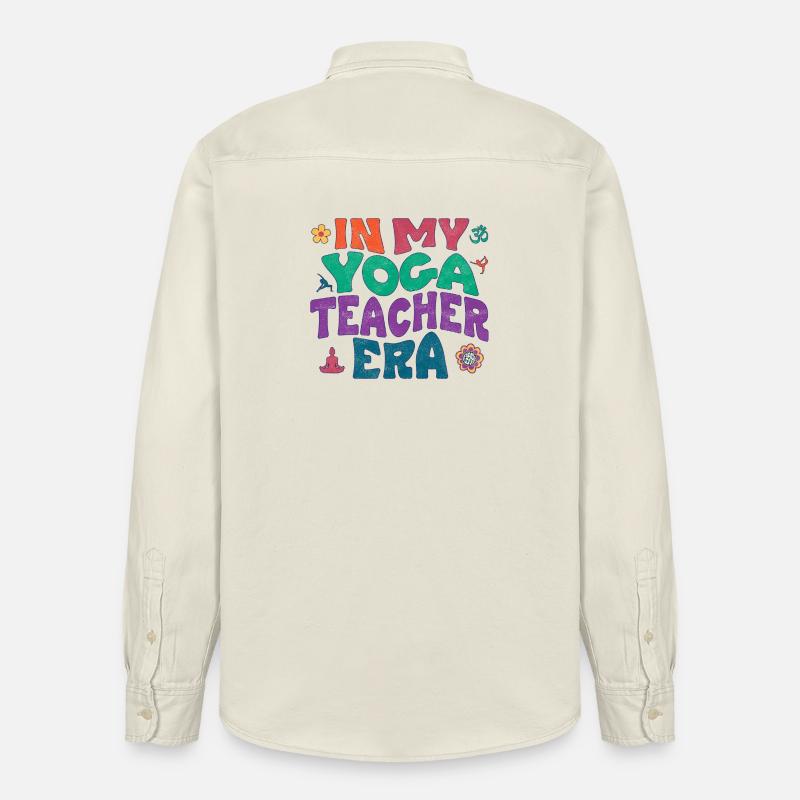 À l’époque de mon professeur de yoga - Chemise unisexe coupe décontractée bio Stanley/Stella - écru doux