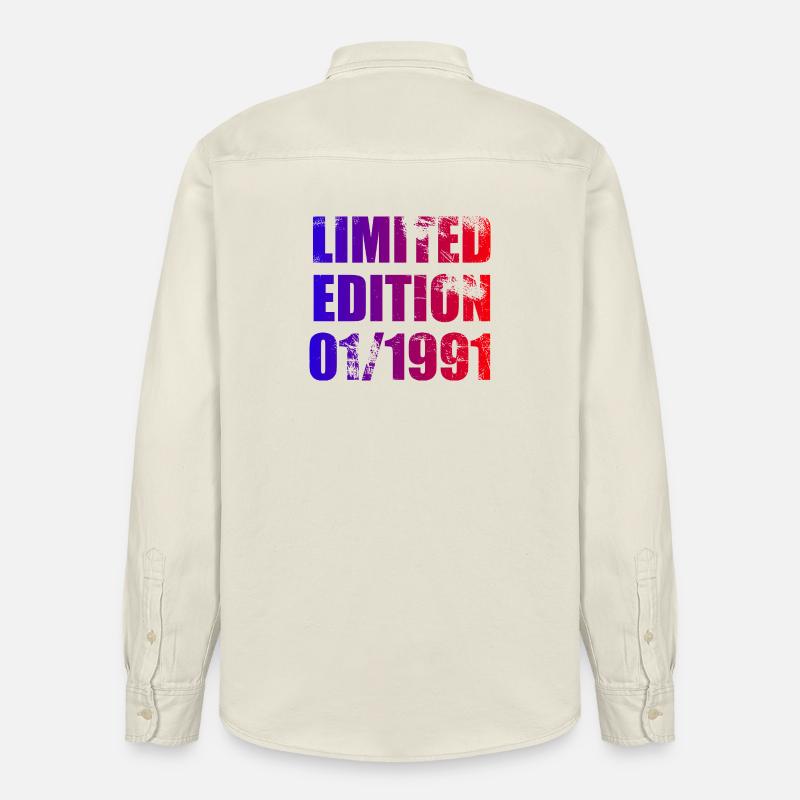 35e anniversaire Édition Limitée 01/1991 - Chemise unisexe coupe décontractée bio Stanley/Stella - écru doux
