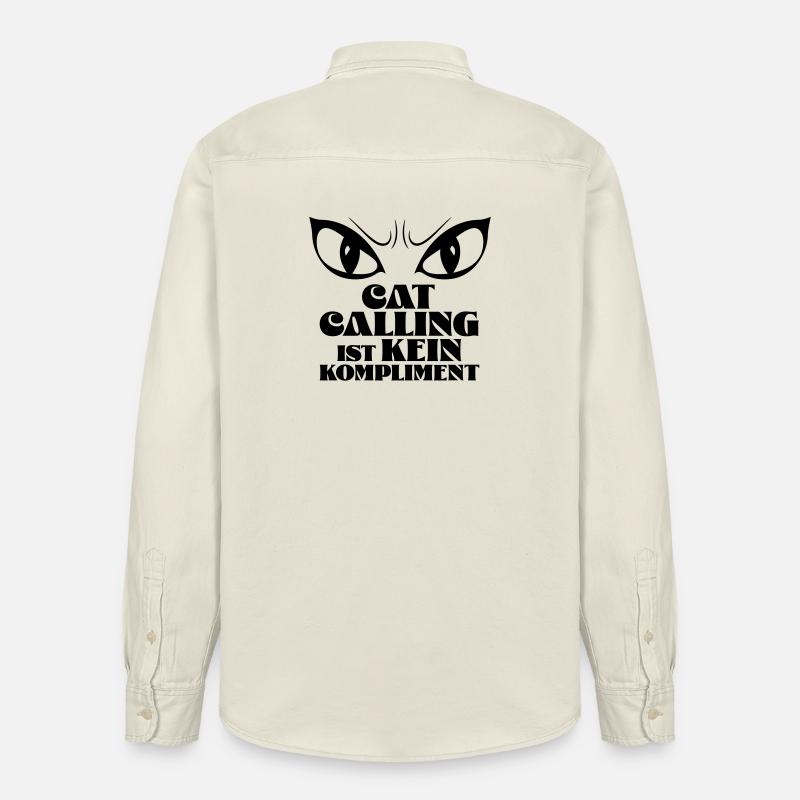 Les sifflements n’est pas un compliment ! - Chemise unisexe coupe décontractée bio Stanley/Stella - écru doux