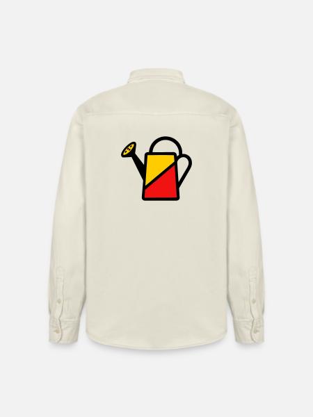 Two-tone watering can tool vegetable gardener - Relaxed Fit Unisex Organic Shirt by Stanley/Stella - soft Ecru