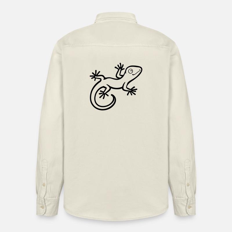 Eidechse - Relaxed Fit Unisex Organic Hemd von Stanley/Stella - Natur