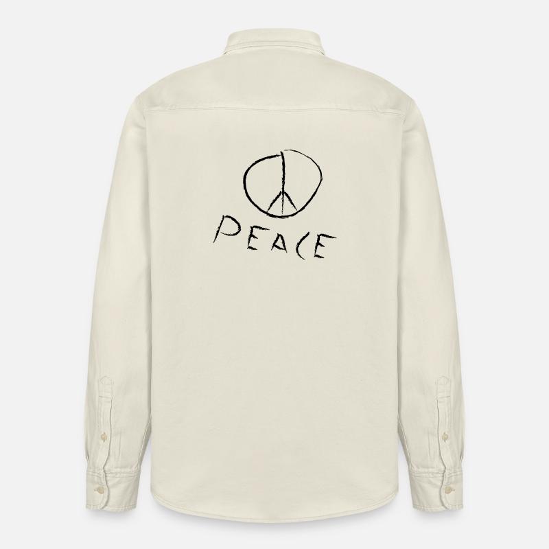 peace exit-shirt - Relaxed Fit Unisex Organic Hemd von Stanley/Stella - Natur