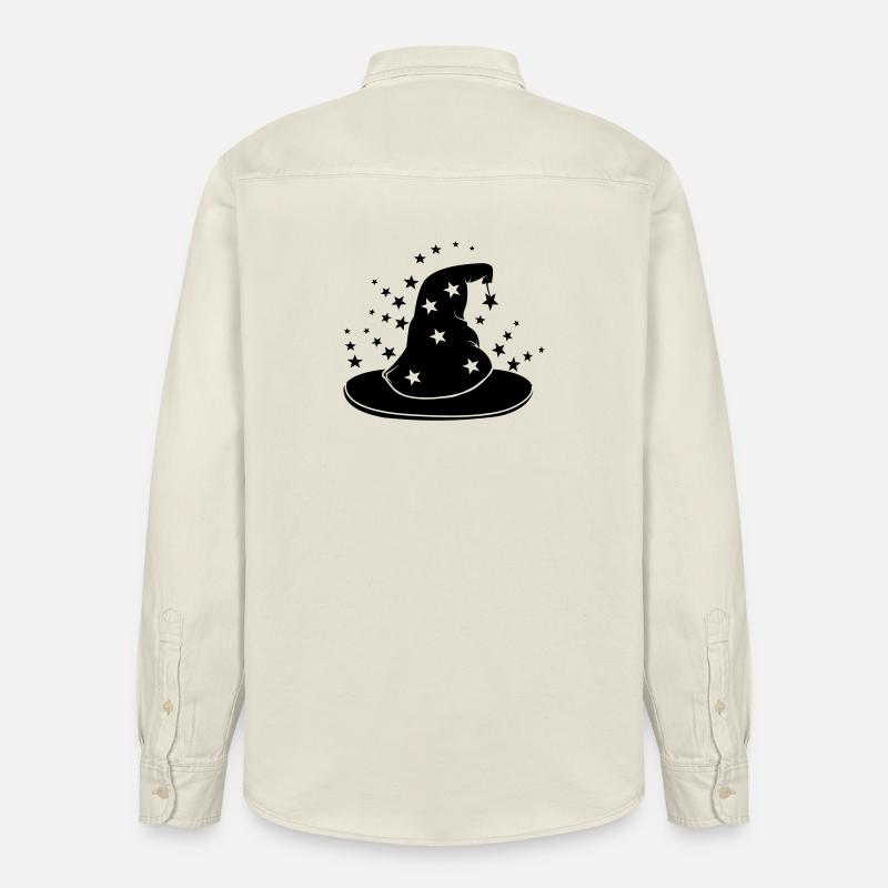 Magischer Zaubererhut mit Sternen - Relaxed Fit Unisex Organic Hemd von Stanley/Stella - Natur