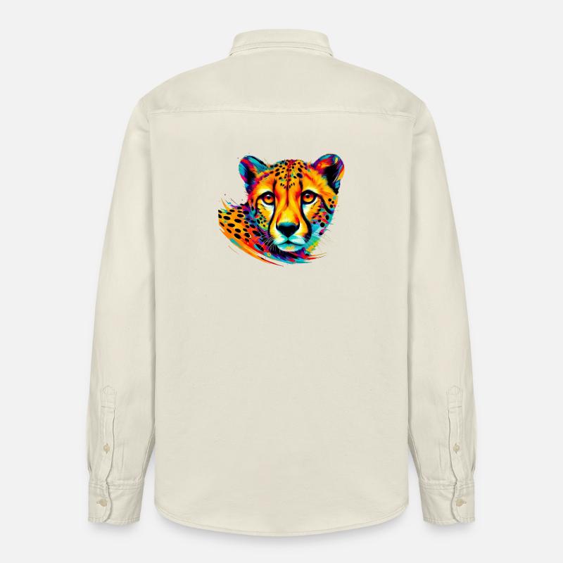 Gepard - Relaxed Fit Unisex Organic Hemd von Stanley/Stella - Natur