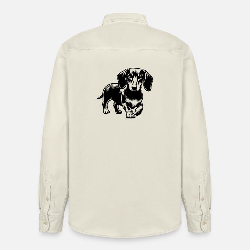 Dackel - Relaxed Fit Unisex Organic Hemd von Stanley/Stella - Natur